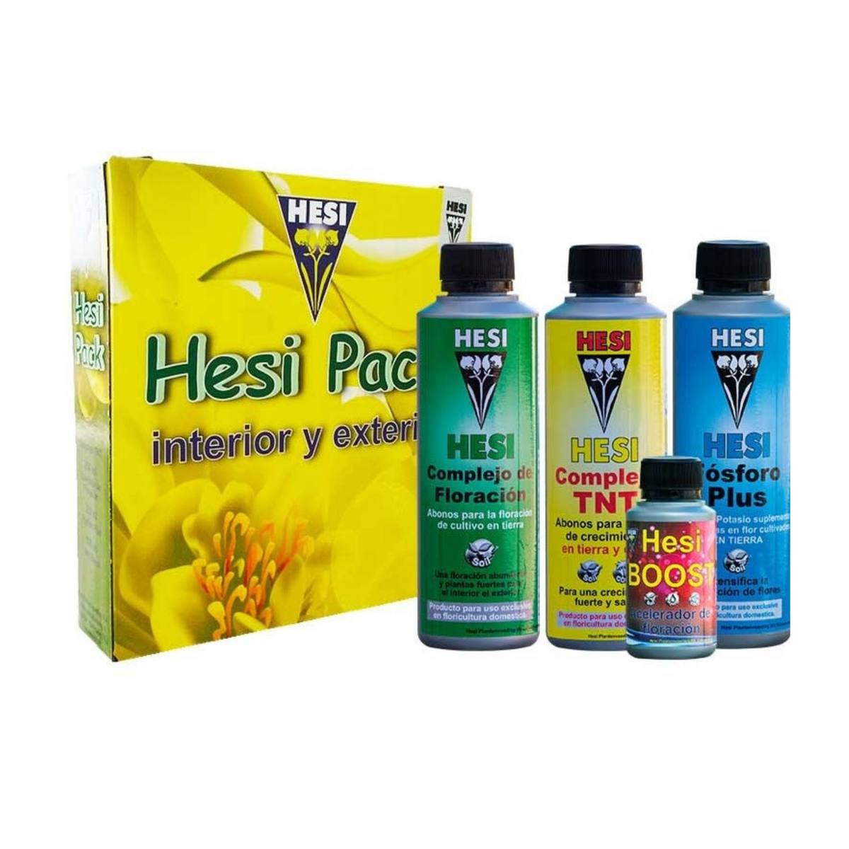 Hesi Pack Interior/Exterior 850 ml – Kit de 3 fertilizantes