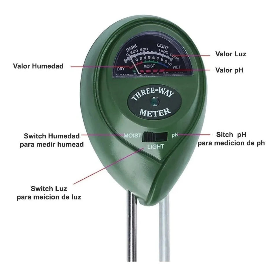 Medidor Rapitest 3 En 1 Ph Lux Humedad